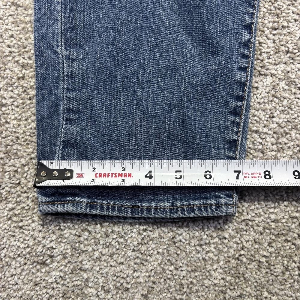 Levis 502 Premium Jeans Mens 32x32 Blue Medium Wash Tapered Stretch Denim - Picture 6 of 10